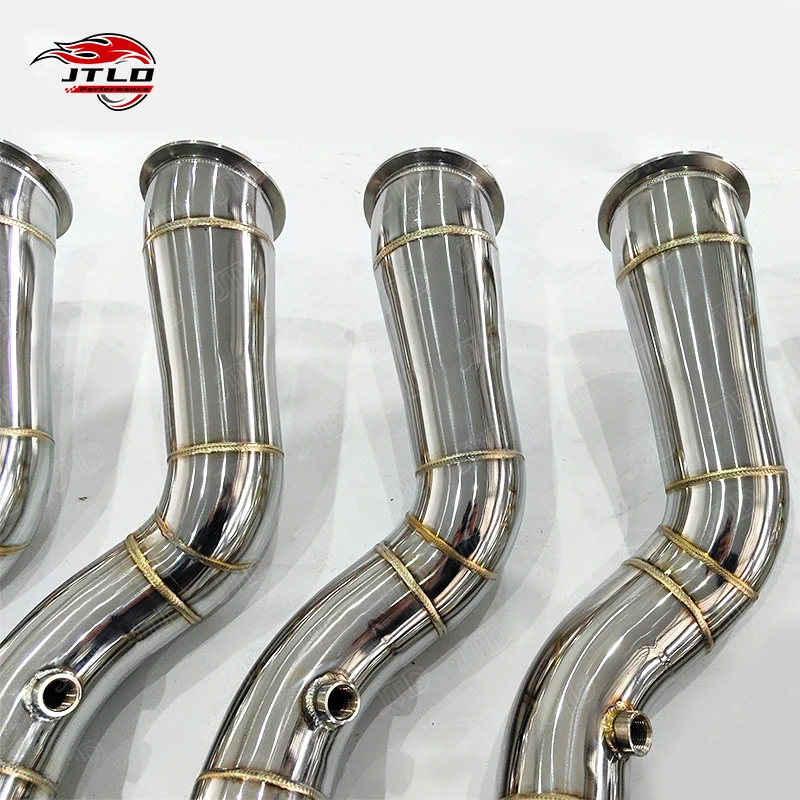 JTLD Stainless Steel Straight Pipe Exhaust Frontpipe Without Heatshiled For BMW G80 M3 G82 M4
