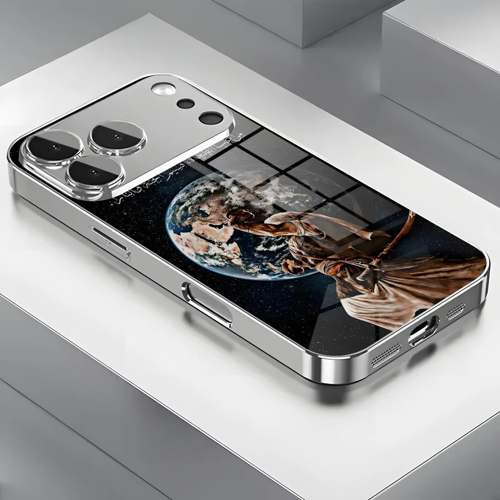 Imam Hussain Shia Ali  Phone Case For iPhone17 16 16e 15 14 13 12Plus Mini Pro Max Electroplated glass Phone Case