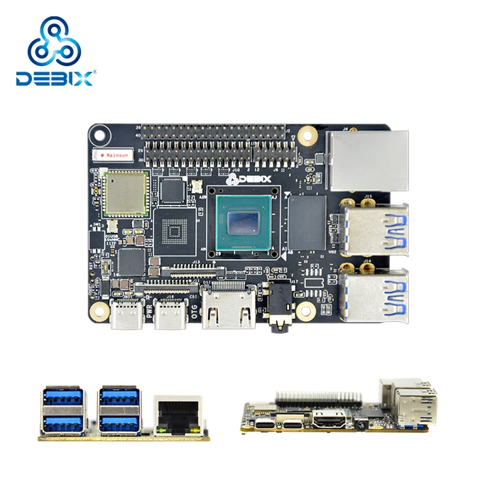 DEBIX sbc pc mainboard bundle combo iMX8M Plus Gigabit network WiFi cpu and mother board ddr4 Industrial motherboard cpu combo