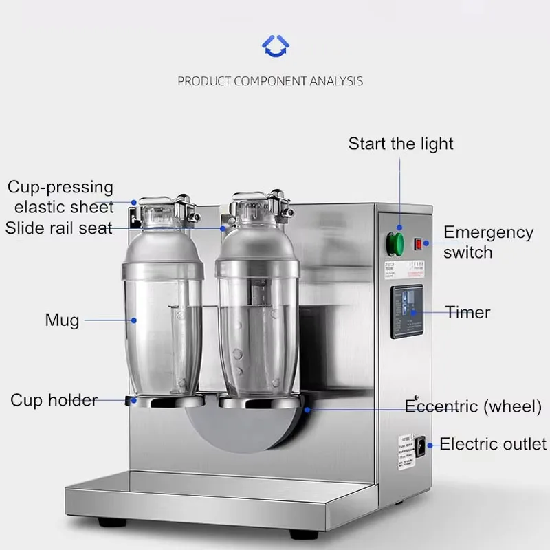 Automatic Double Frame Smoothie Drink Shaker Cup Machine Bubble Boba Milk Tea Shaking Machine