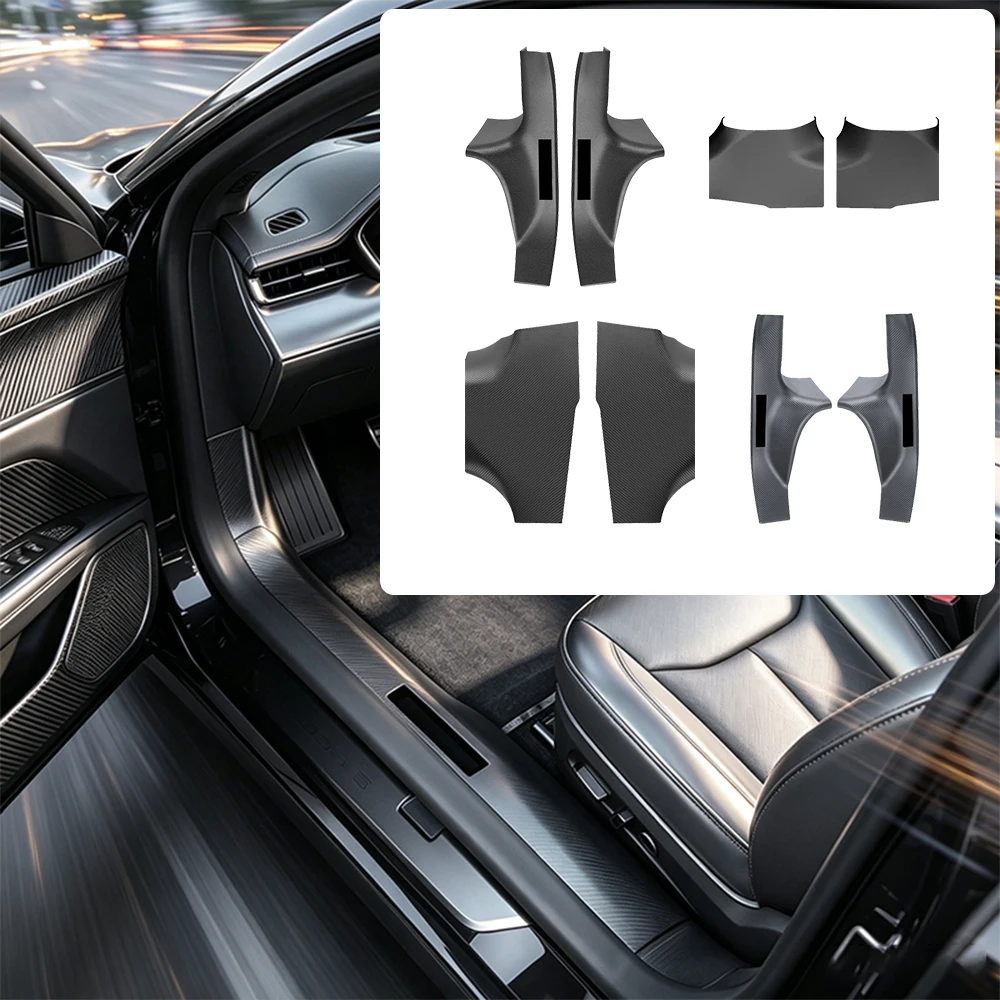 Threshold Door Sill Scuff Guard Anti-Kick Corner Protective Pad Anti-Scratch For Tesla Model Y Juniper 2025 Interior Accessories