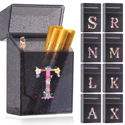 Waterproof Crystal Transparent Cigarette Storage Box For Men Cigarette Protect Case Cover Tobacco Organizer Pink Letter Pattern