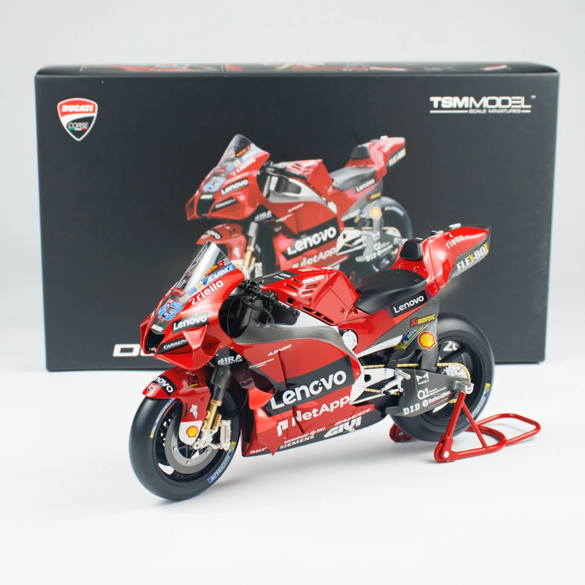 TSM Escala 1:12 Resina Desmosedici GP22 # 43 2022 presentación motocicleta juguetes coche modelo clásico adulto recuerdo regalo exhibición estática