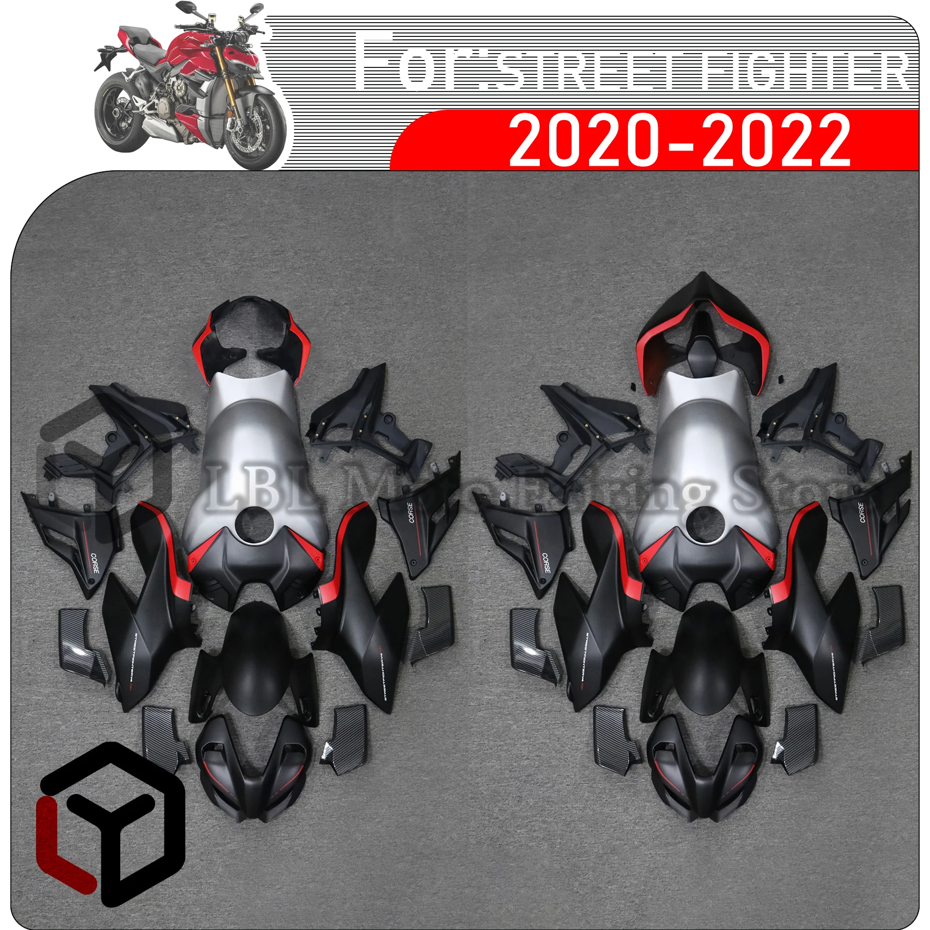 

Motorcycle Fairings Kit Fit For DUCATI Street Fighter V4 V4S 2020 2021 2022 Bodywork Set High Quality ABS Injection Full Fairing