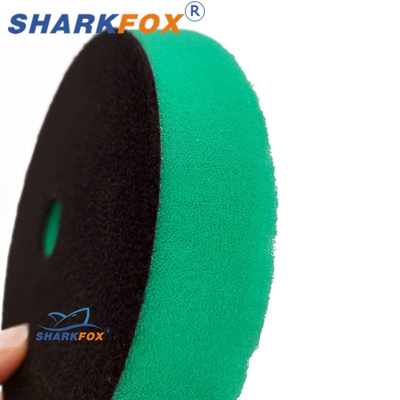 Sharkfox-esponja para pulir ruedas de coche, almohadilla para pulir coche, juego de herramientas de belleza para coche, 5/6 pulgadas