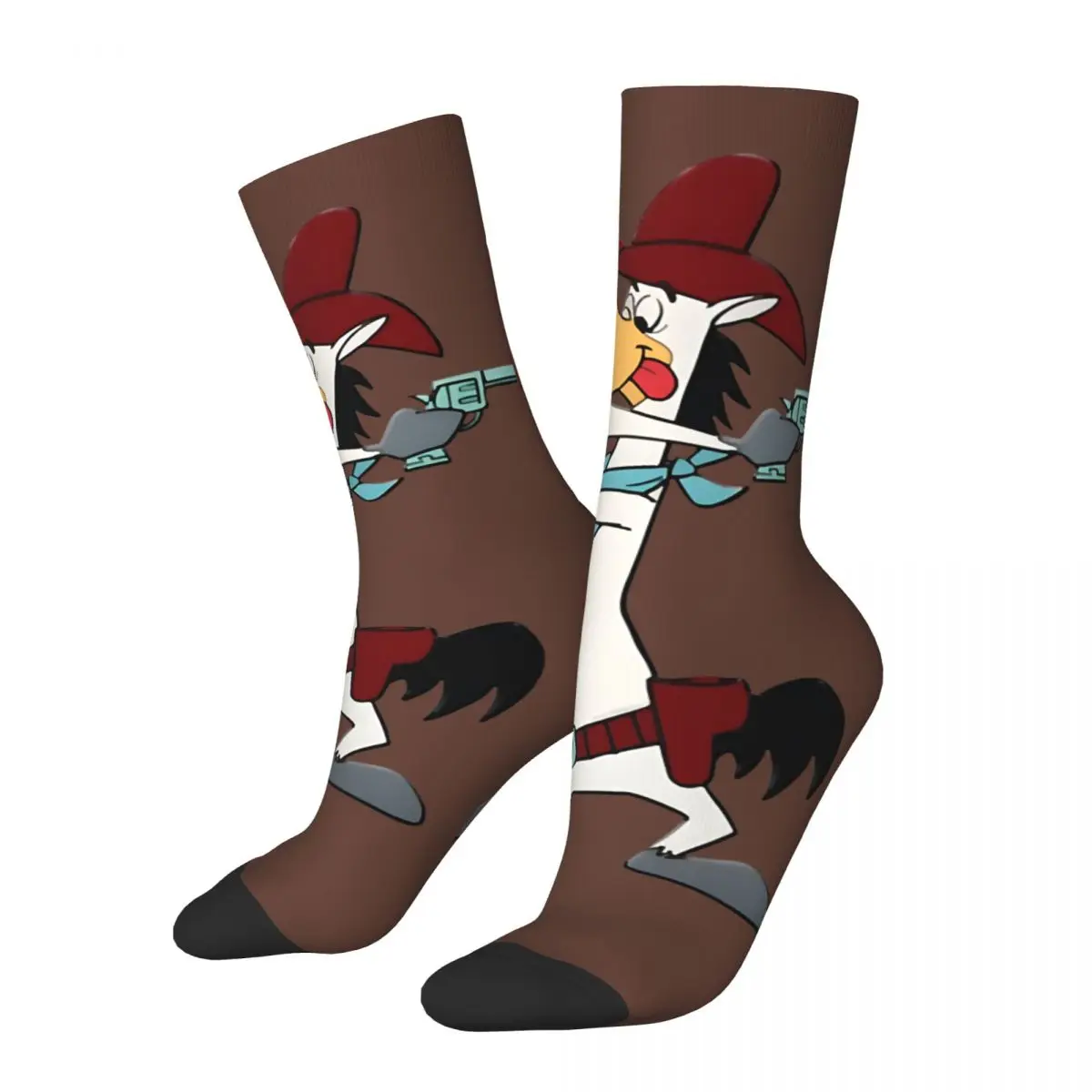 

Retro Mirror Men's compression Socks Unisex Q-Quick Draw McGraw Show Harajuku Seamless Printed Novelty Crew Sock