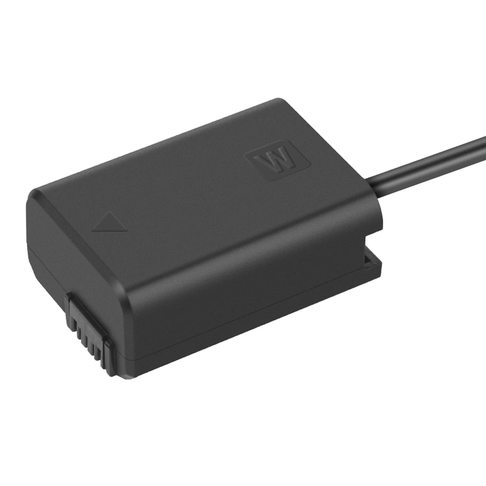 USB-C NP-FW50 bateria manequim dc adaptador ac AC-PW20 para sony alpha a6400 ILCE-6400 6500 6300 6000 5100 5000 3000 câmera