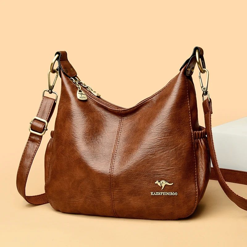 

Ladies 2 Layers Tote High Quality Leather Handbags for Women Female Shoulder Crossbody Messenger Bags Luxury Designer Sac A Main