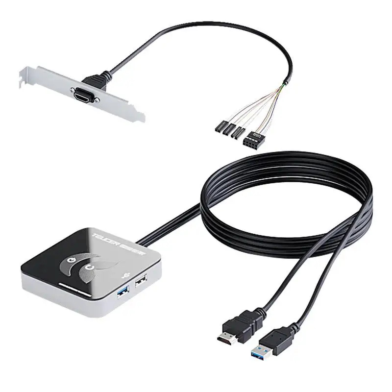 Desktop Computer Power Switch Power Supply Cable, USB 3.0 External Remote Start PC Motherboard Power ON/Off Switch