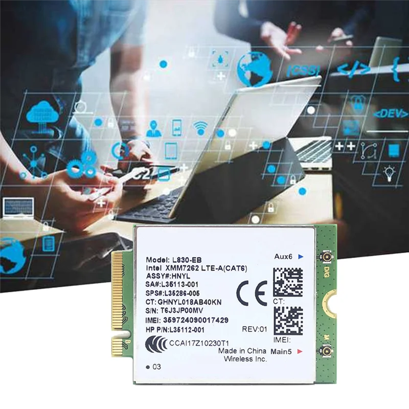 

Для HP L830-EB WIFI карты 4G LTE L830 L35286-005 7262 Модуль LTE Cat6 300 Мбит/с Для HP 640 650 G5 840 846 850 G6 X360 830