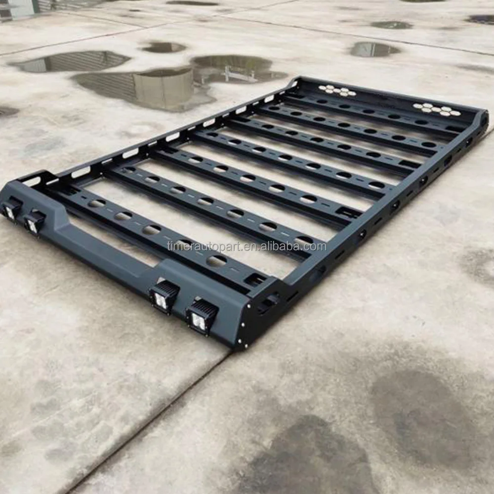 

LC80 Series Offroad Car Roof Racks Top Vehicle Luggage Mount Carrier for SUVs with LED Spotlight Steel Platforms