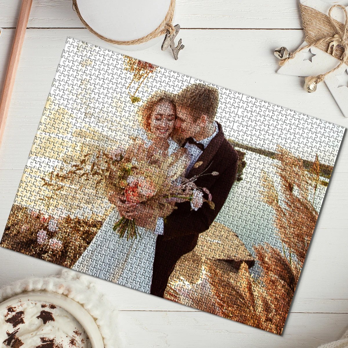 Creative Custom Photo Customized Picture Mosaic Personalized Photo Personalised Decompression Puzzles  for marriage  wedding image 4