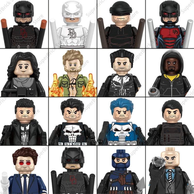 

TP1058 Marvel Super Hero Daredevil Mini Action Figure Building Blocks Toy Classic Comic Version Model Bricks Set Children's Gift