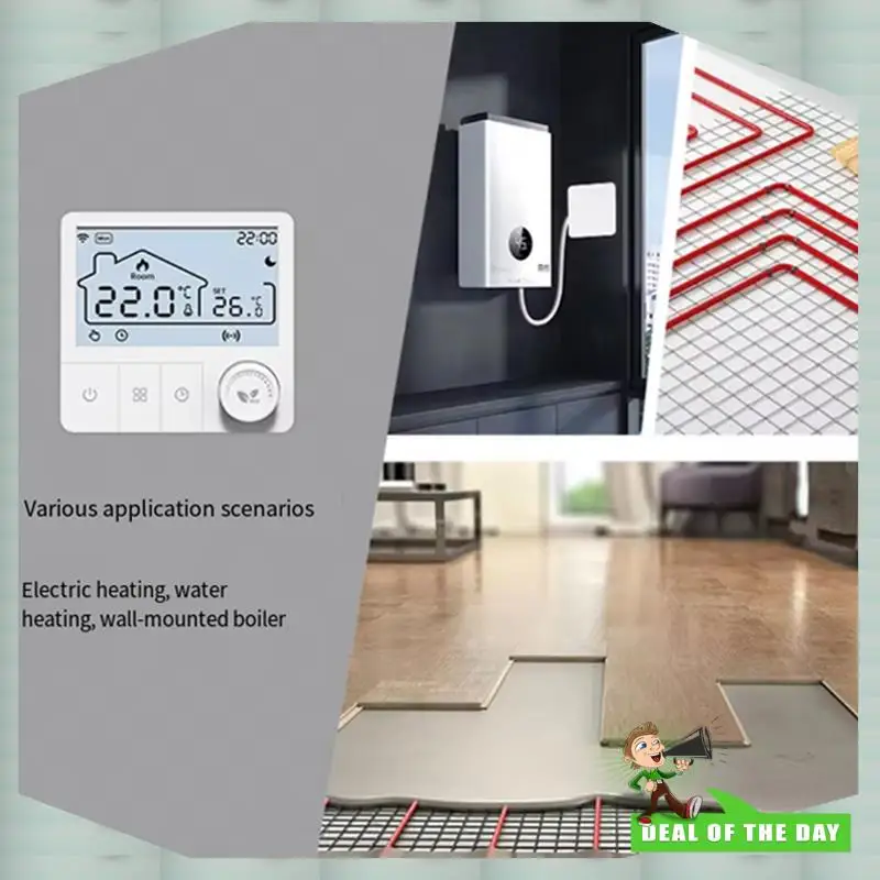 

24-часовая доставка Tuya Smart Wi-Fi термостат для газового котла умный термостат с Alexa и Google Home