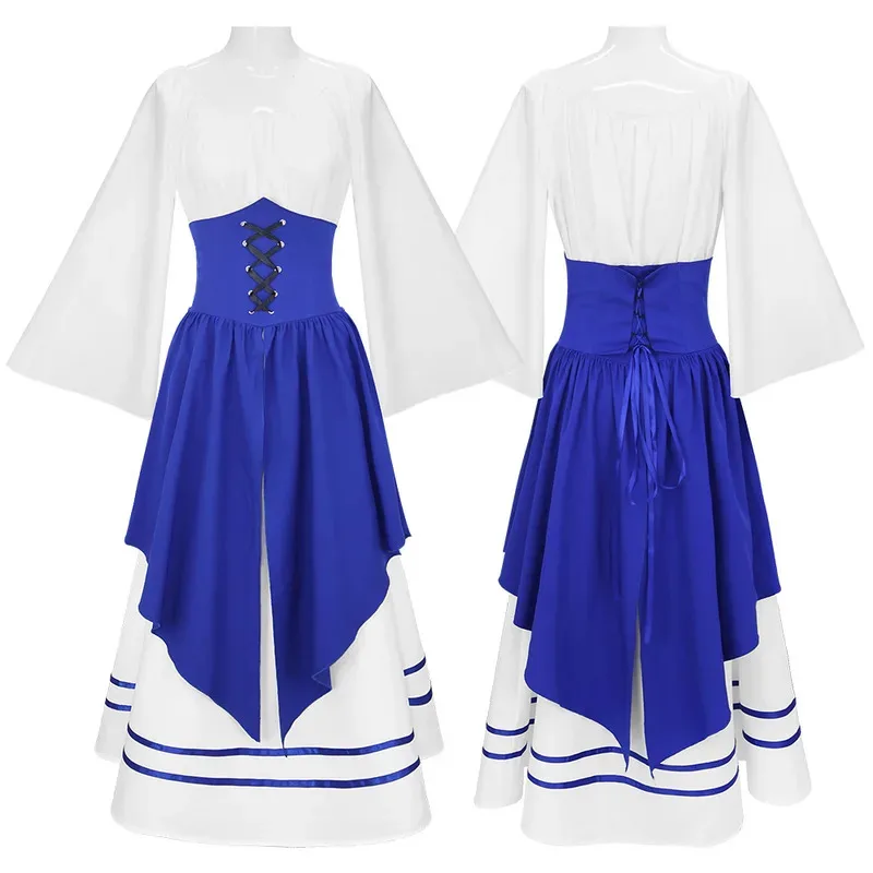 

Adult Women's Medieval Vintage Long Dress Ball Party Stage Performance Clothing Halloween Costume For Womana;2,c'4,h.