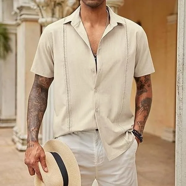 

P 84107 Casual Linen Shirt New Cross-Border Short Sleeve Women's Pure Color Shirt That Doesn't Deform Spring 2026