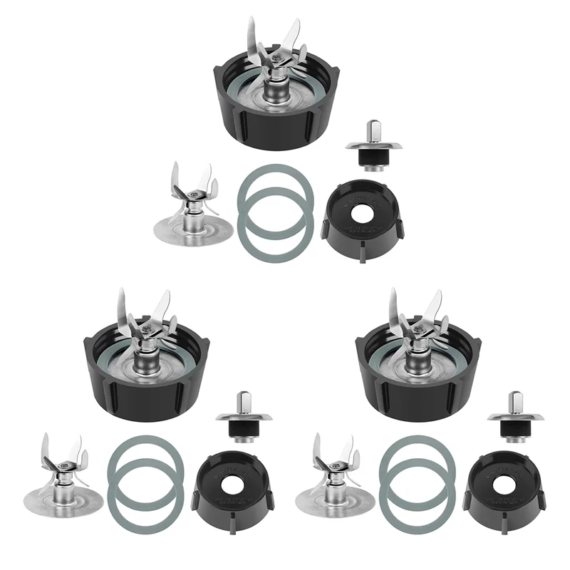 أجهزة المتسوق 3X 6 Point Fusion Blade 4980 & 4902 قطع غيار سفلية لمرطبان الخلاط متوافقة مع Oster Osterizer Ble