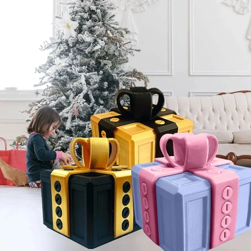 صندوق هدايا مزعج مطبوع ثلاثي الأبعاد مضحك مزحة هدية صندوق ألغاز إبداعي لهدايا نكتة لوازم عطلة عيد الميلاد