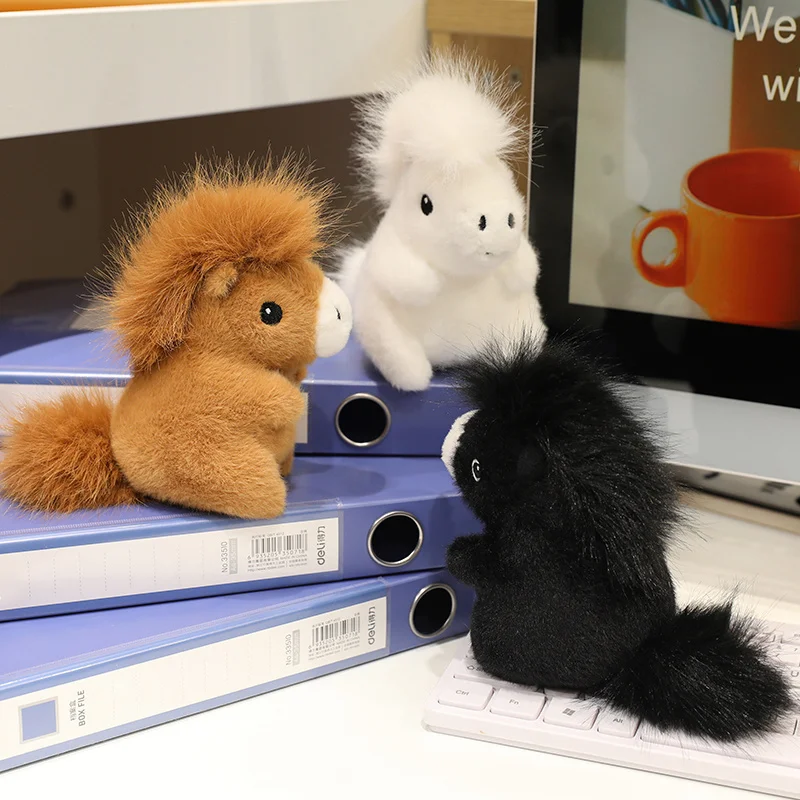 Schattig mollig klein paard pluche pop zacht gevuld baby palm huisdier desktop decor nieuwjaar mascotte 2026 vrij nieuw babyspeelgoed
