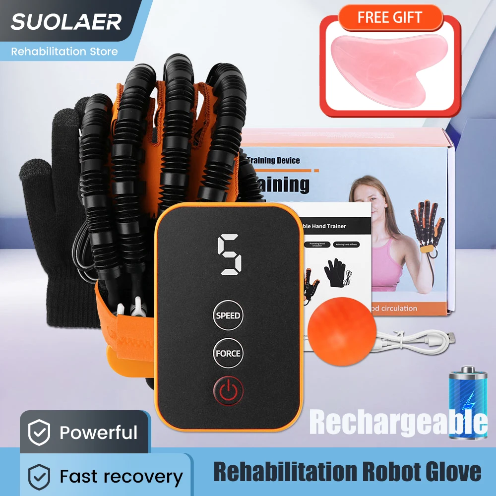 Beroerte Rehabilitatie Robothandschoenen Hemiplegie Handfunctie Hersteluitrusting USB Oplaadbaar apparaat voor vingers Krachttraining