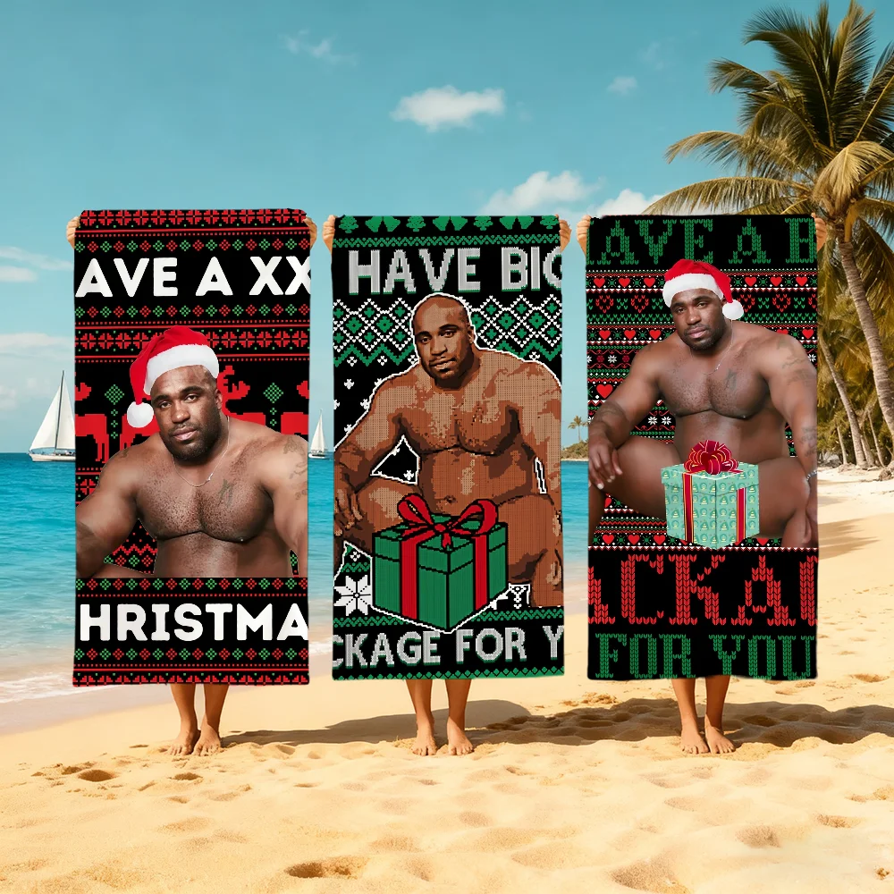 Funny Barry Wood Meme Christmas Towel Large Quick-Drying Microfiber Soft Beach Towel for Travel Fitness Sauna Bathing Camping