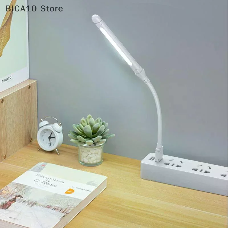 Mini USB LED Night Light 8LEDs Book Lamp Extension Pole Plug Adapter For Reading Notebook Power Bank Type-C And USB Interfaces