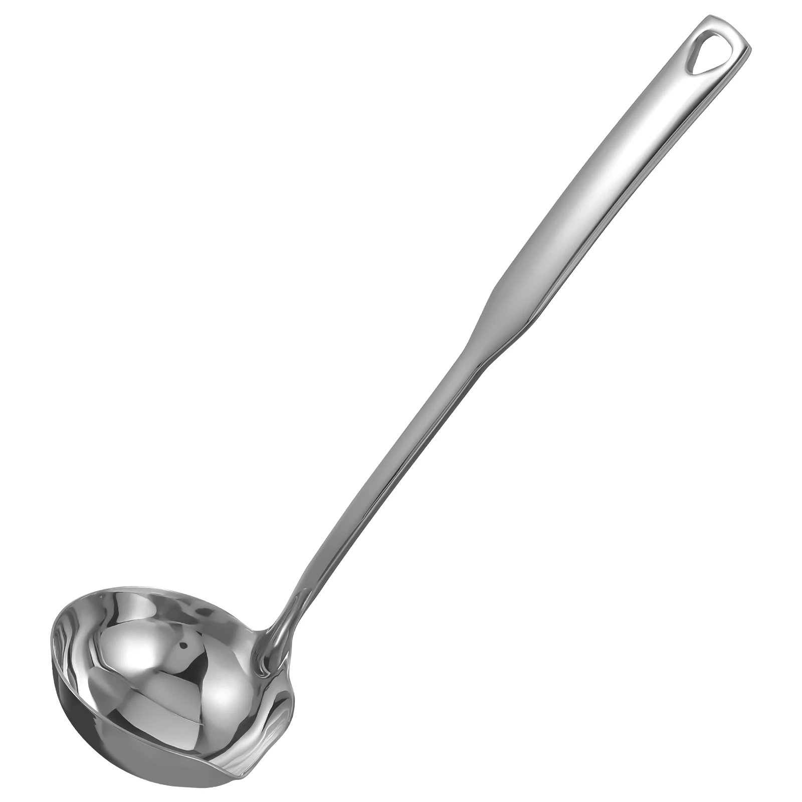 

Soup Ladle Stainless Steel Long Handle Deep Bowl Pouring Spout For Gravy Sauce Hot Pot Kitchen Restaurant Buffet Party
