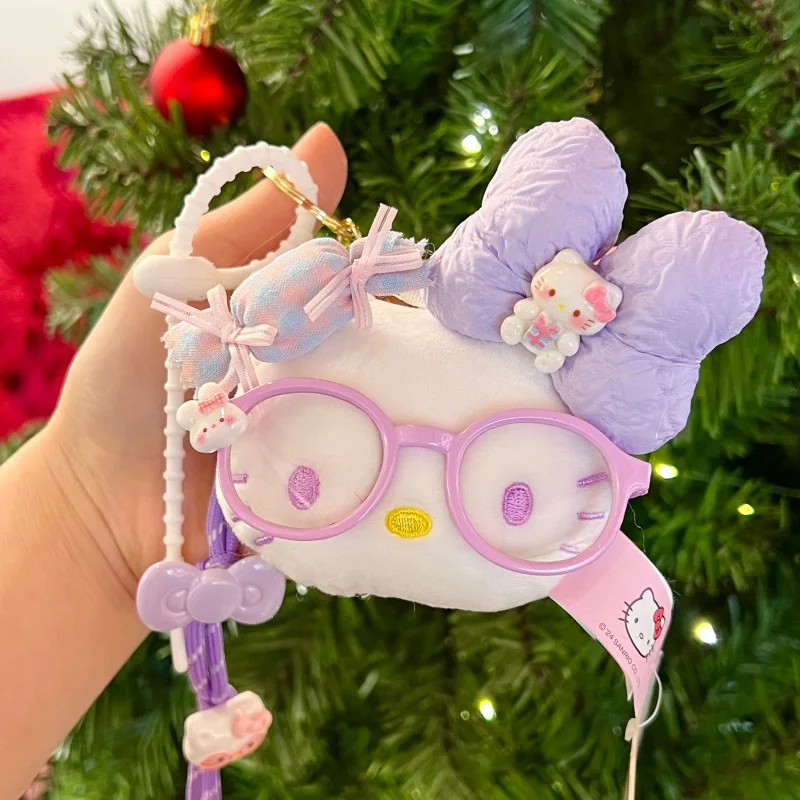 헬로키티 플러시 키체인 케이티 캣 백팩 가방 참 펜던트 핸드백 액세서리 키링 크리스마스 할로윈 선물