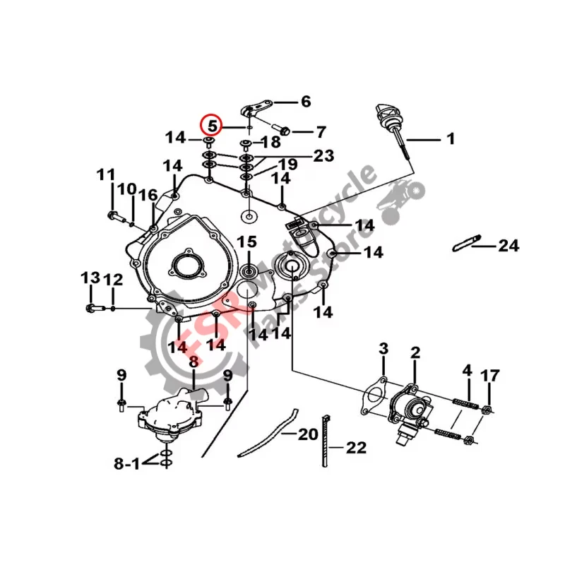 LEVER ARM GEAR OIL SEAL,FOR TGB BLADE 425 550 EFI 600 1000 LT/LTX E5/T3B TARGET,P/N:924240,QUAD PARTS