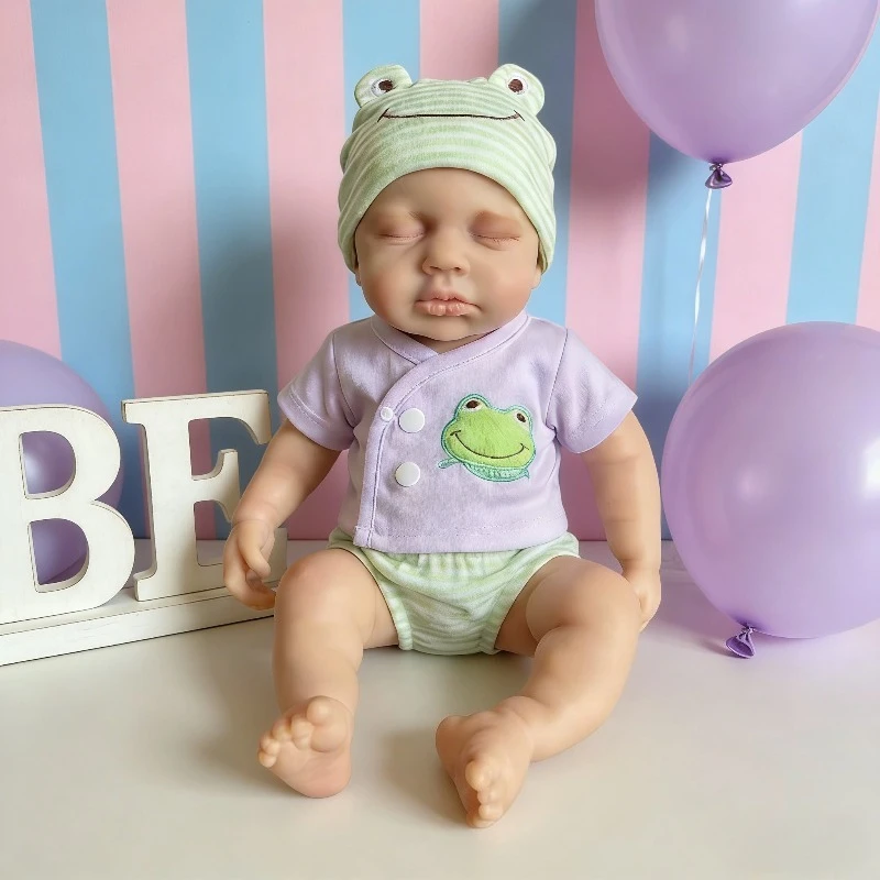 

30cm Mini Sleeping Baby Doll Soft Touch Solid Silicone Handy Doll