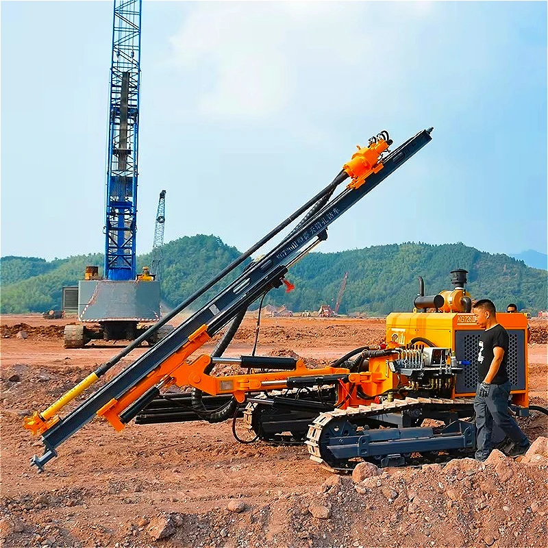 Multi Purpose Hydraulic Drilling Machine Crawler Mounted for Water Well Projects Customized Pump Systems for Mining Exploration