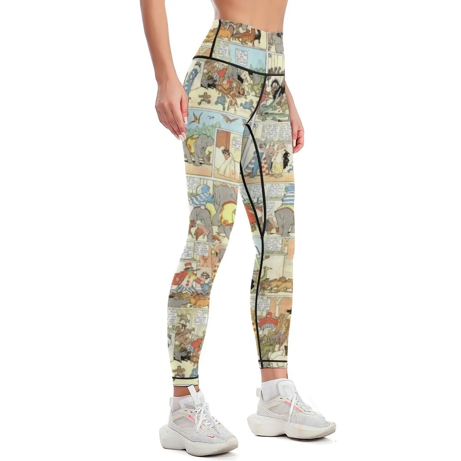 Old comic strip Leggings Legging sexy woman Sweatpants sportswear gym sporty woman gym Womens Leggings