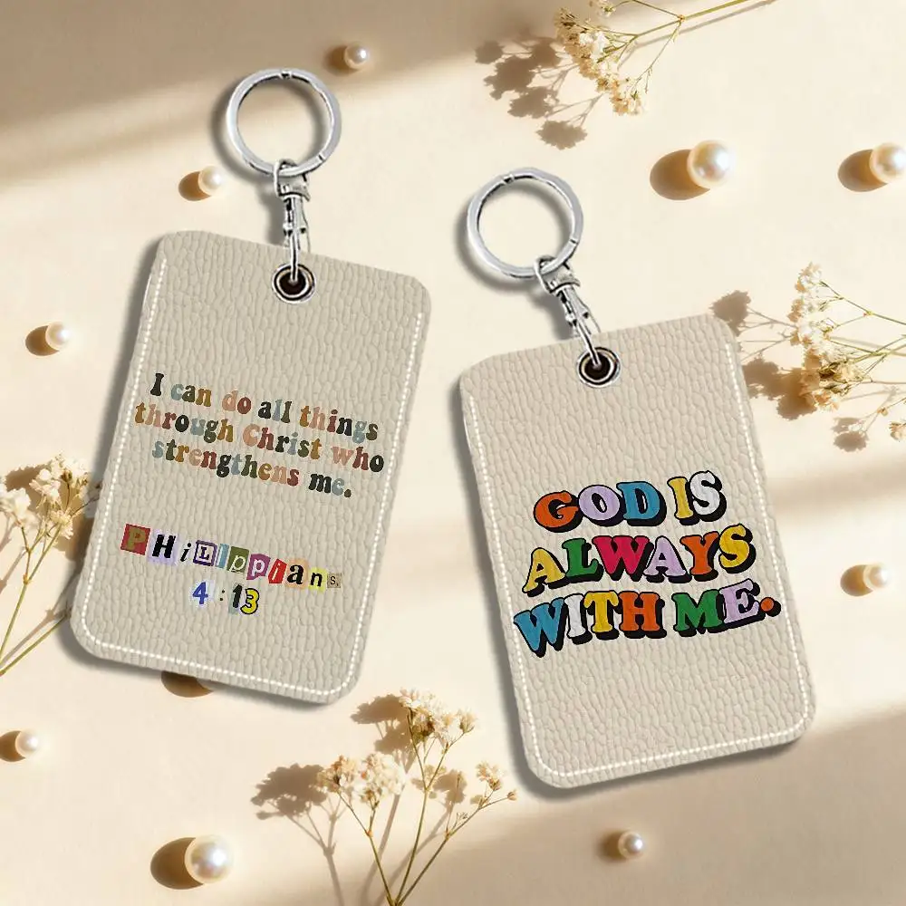 

Bible Philippians Jesus Keychain Card Holder, Badge Credit Card Holder, Student ID Card Holder, Bus Cards Cover