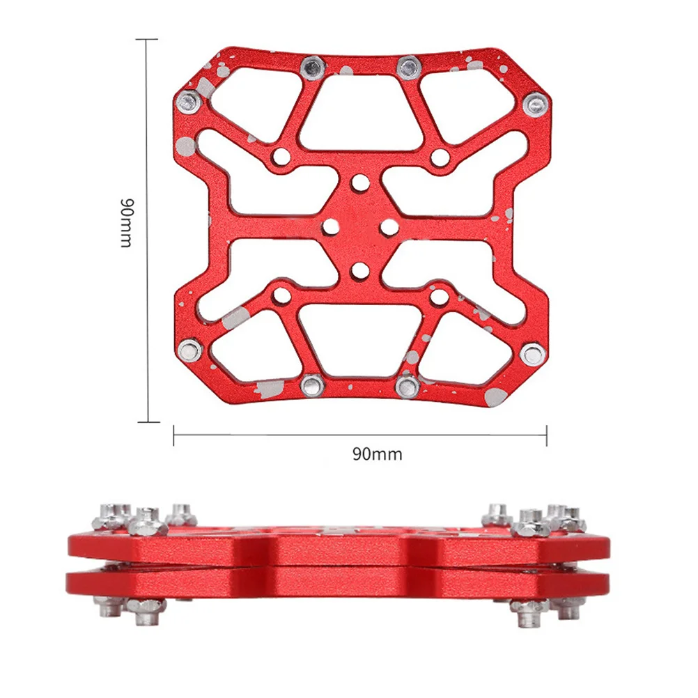 2Pcs Quick Release Cycling Shoes Locking Plate Splint Adapter for Road Bike Cleats Compatible with Spd System Red