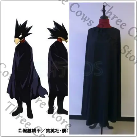 Anime My Hero Academia Tokoyami Fumikage Cosplay manto de dibujos animados disfraz de Halloween capa ambido uniforme bata regalo de mascota de Navidad
