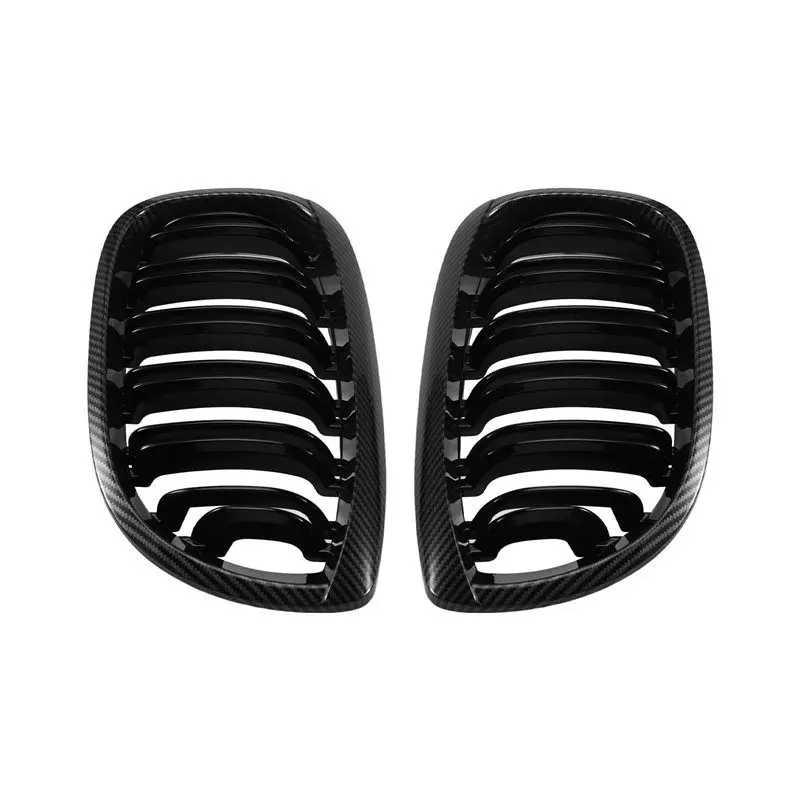 

Лидер продаж, подходит в стиле углеродного волокна для BMW E46 2D LCI 2003-2006, передняя решетка для почек, гриль с двумя планками, автомобильные детали