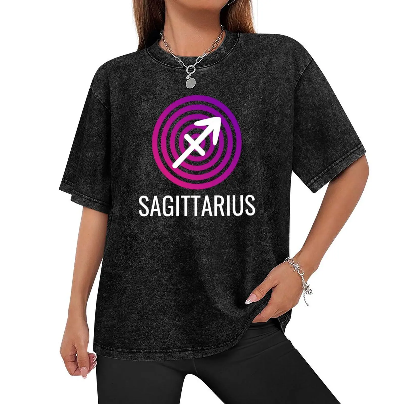 Sagittarius Zodiac Sign Spiral T-Shirt aesthetic clothes vintage t shirts graphics t shirt men 100℅ cotton