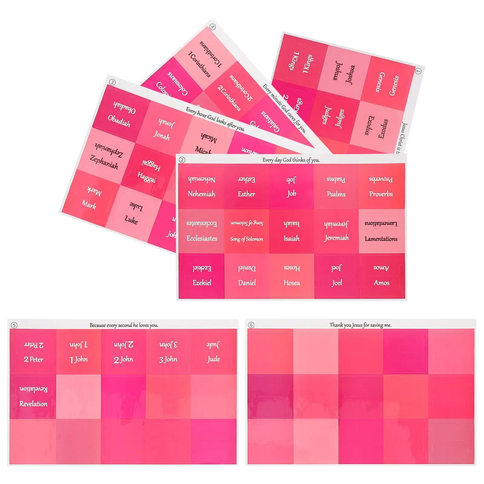 6 Sheets Waterproof Label Sticker Monthly Planner Tabs Bible for Book Stickers Annotating Books Aesthetic Page