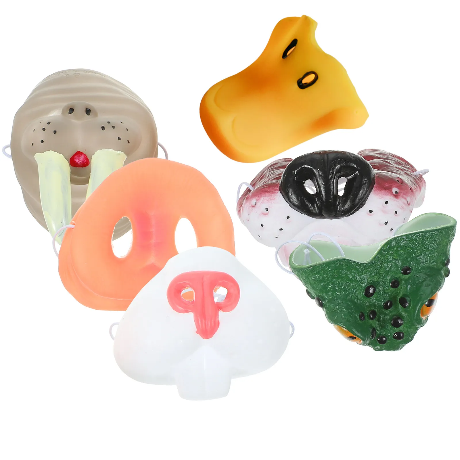 

1Set Halloween Animal Nose Mask Vinyl Cosplay Prop Compact Party Accessory Funny Simulation Nose for Theme Costume Carnival