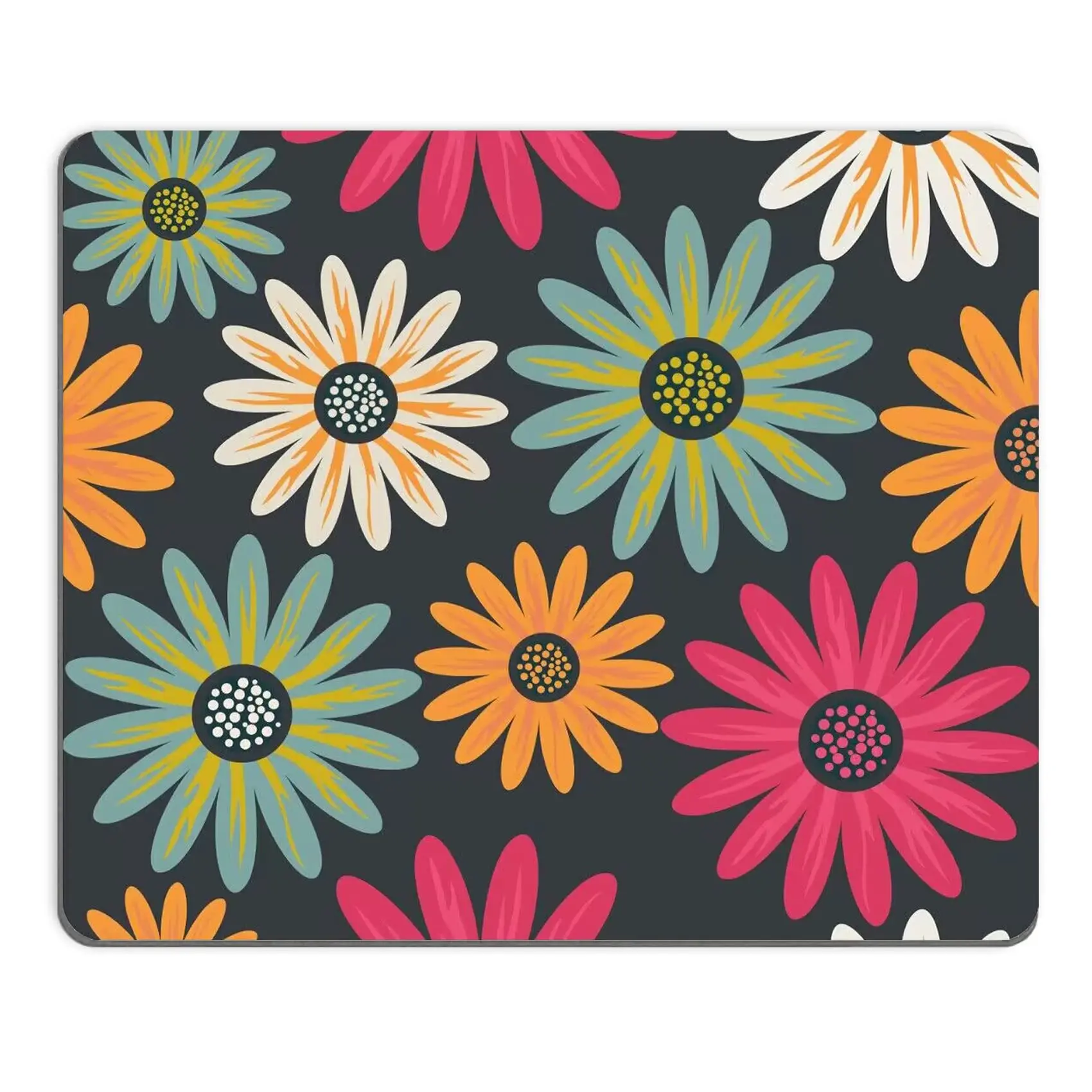 Hohe Qualität Retro Blumen Pflanzen Druck Gaming Mousepad Gamer Maus Matte Tastatur Matten Schreibtisch Pad Mousepads 22x18 cm für Computer