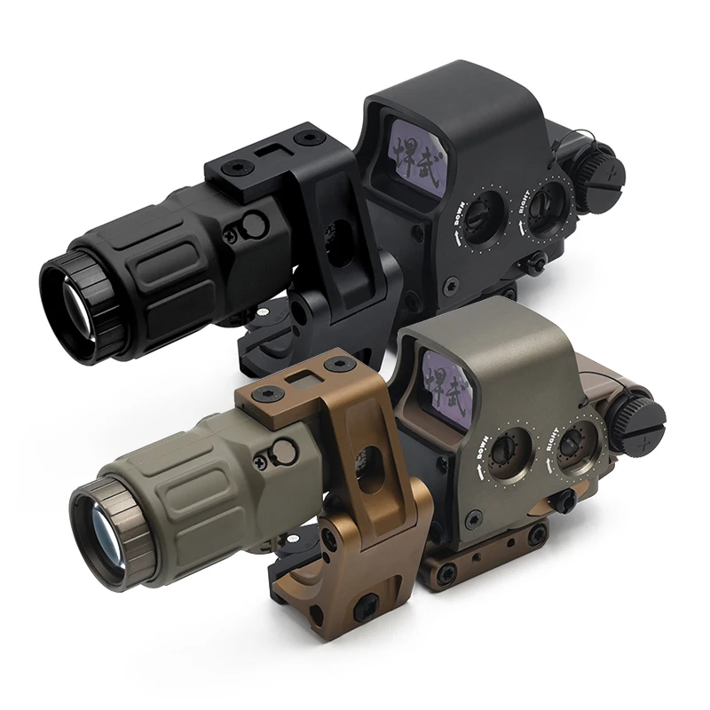 Holy Warrior S1 Holographic Red Dot Sight NBG33 3X Magnifier Full Markings Waterproof Features Fas Optic Riser FTC Mount Combo