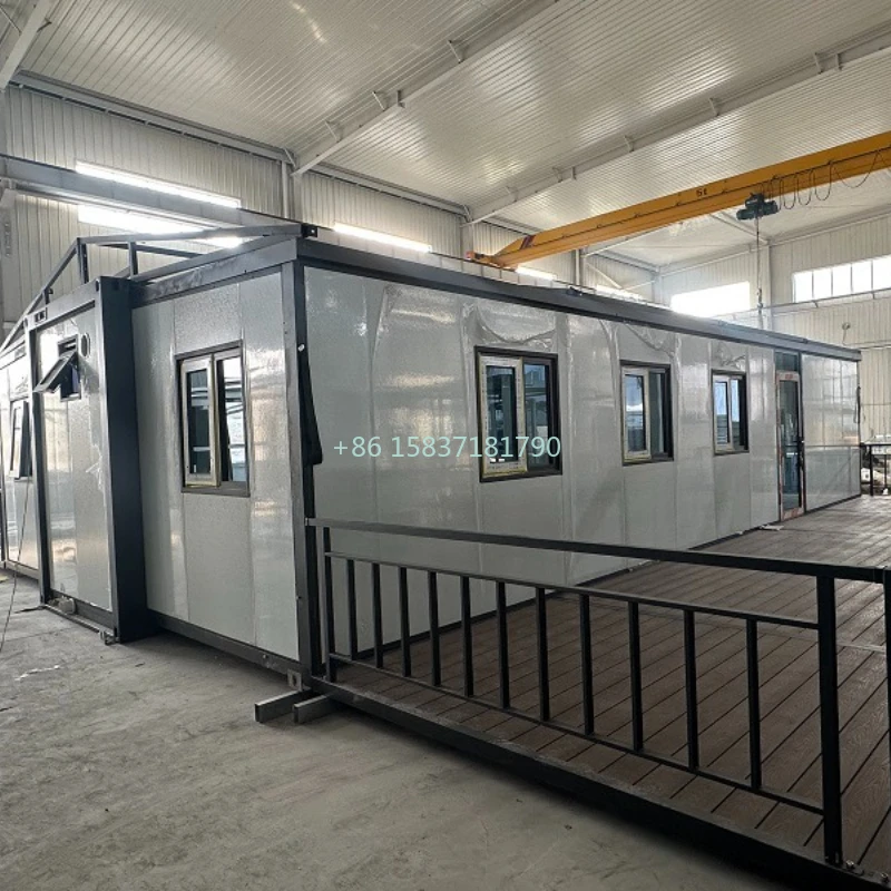 Eco-Friendly Container House Collapsible Double Wing Folding Container House Expandable Prefabricated Home Container for Spain