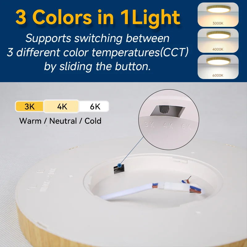 Chuangyang رقيقة جدا جولة Led مصباح السقف تركيبة إضاءة المنزل سطح Led ضوء السقف الحديثة المطبخ الحمام غرفة المعيشة