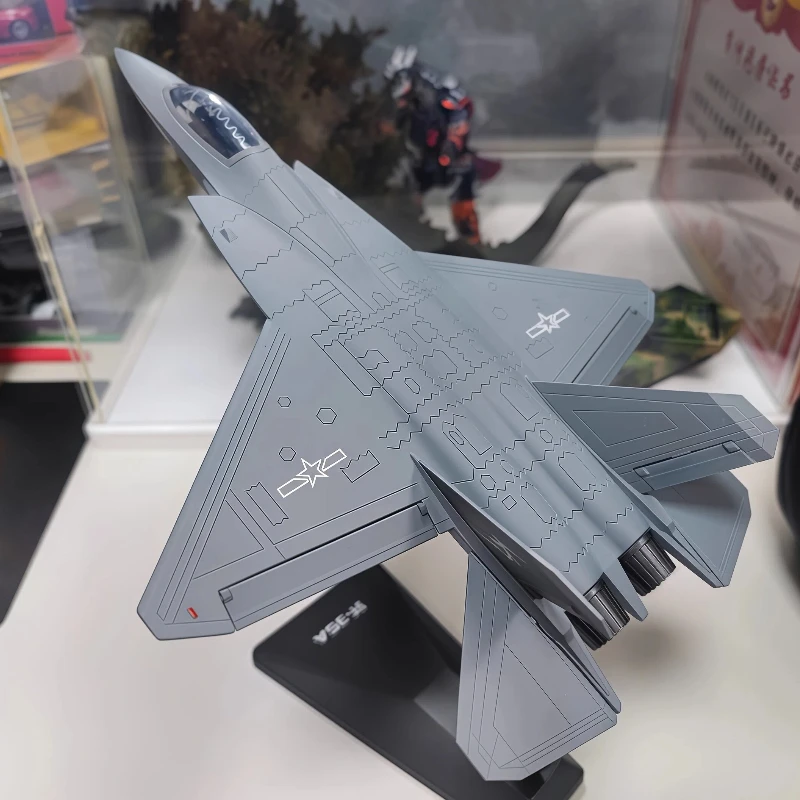 1: 64 [75th Anniversary Painting] J-35a Aircraft Model Simulation Alloy Carrier Based Stealth Fighter Ornament Collection