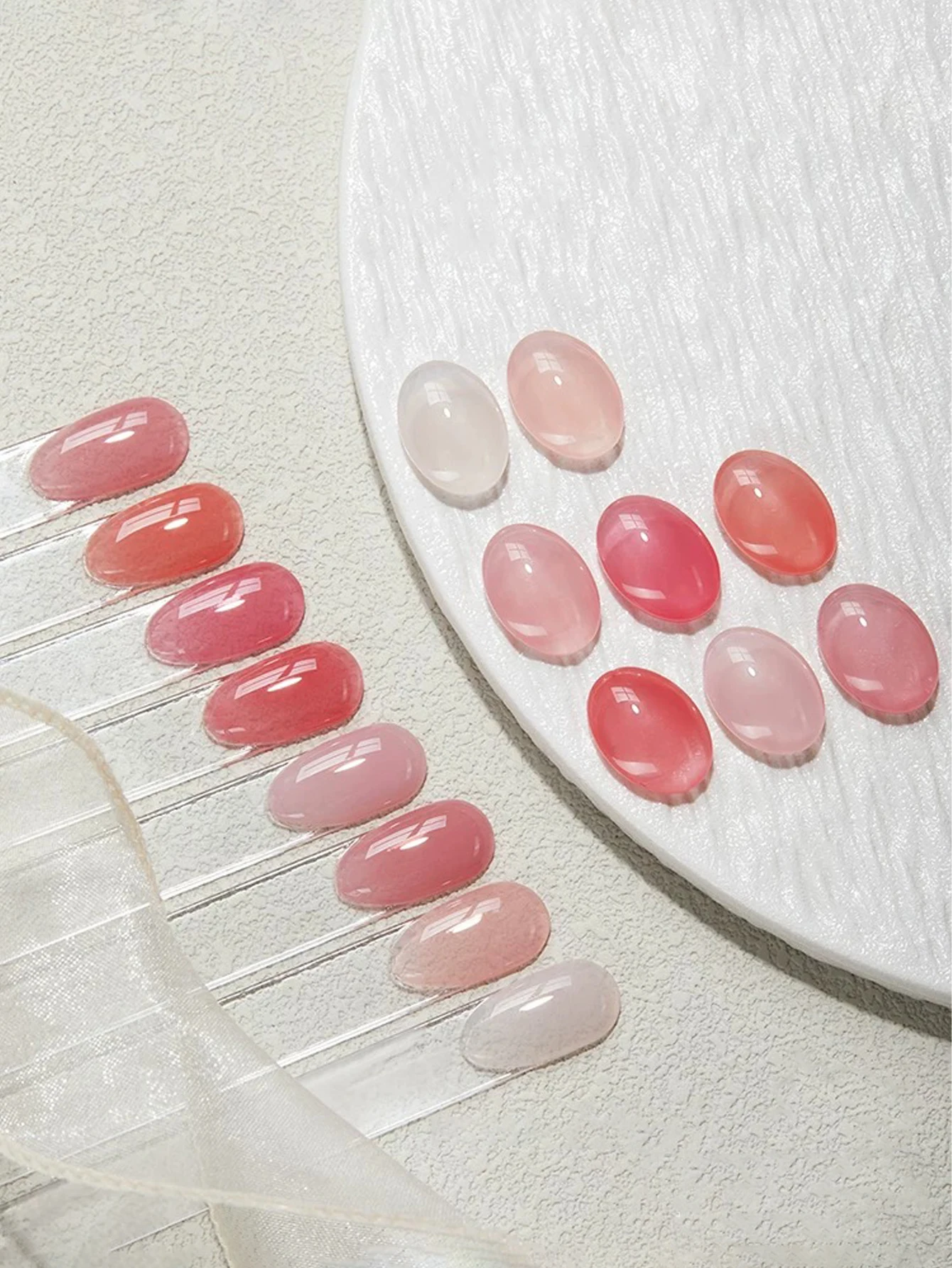 8pcs 15ml Spring/Summer Nail Icy Cherry Pink Gel Nail Polish, UV LED Curing, Holiday Gift for Women, Nail Care Supplies, DIY Kit
