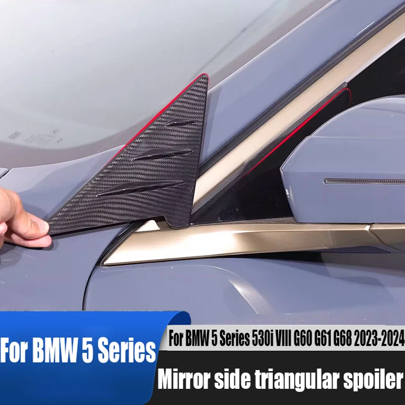 Rear view mirror side triangle spoiler car exterior modification accessories For BMW 5 Series 530i VIII G60 G61 G68 2023 2024