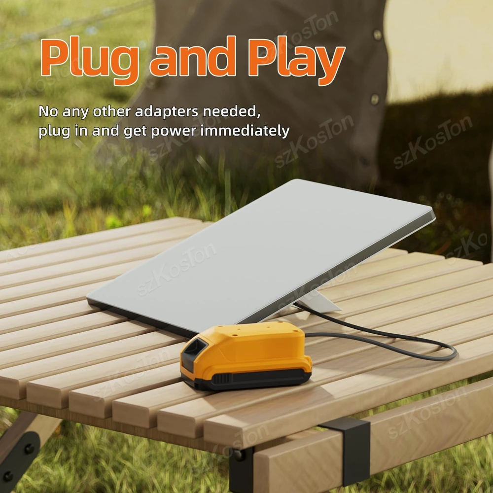 For Starlink Mini Power Cable for Dewalt Battery 1M for Starlink Mini  Charger Adapter DC Power 18AWG Cable Cord Plug and Play