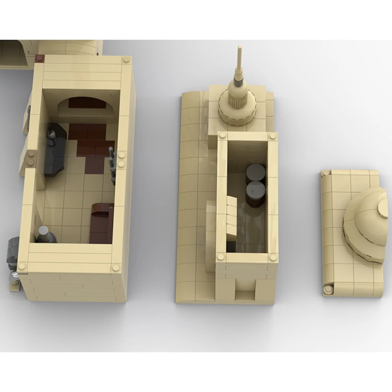 スター映画モデル MOC ビルディングブロック砂漠の街路建築モジュラーテクノロジー子供のホリデーギフト組み立ておもちゃスーツ