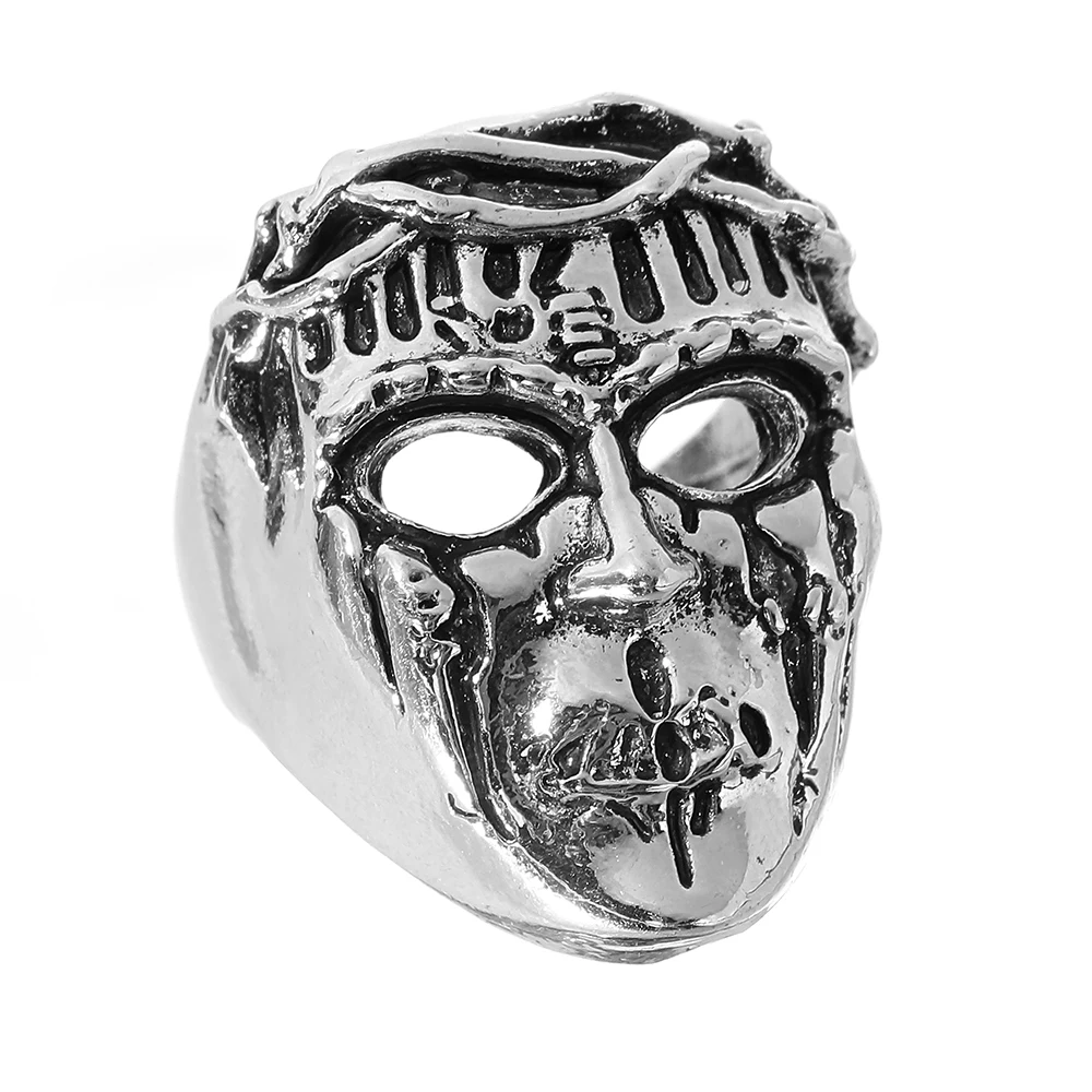 Einfache Retro Mode Kreative Trend Hip-hop Dominierenden männer Ring Personalisierte Punk Schädel Maske männer und frauen ringe Schmuck
