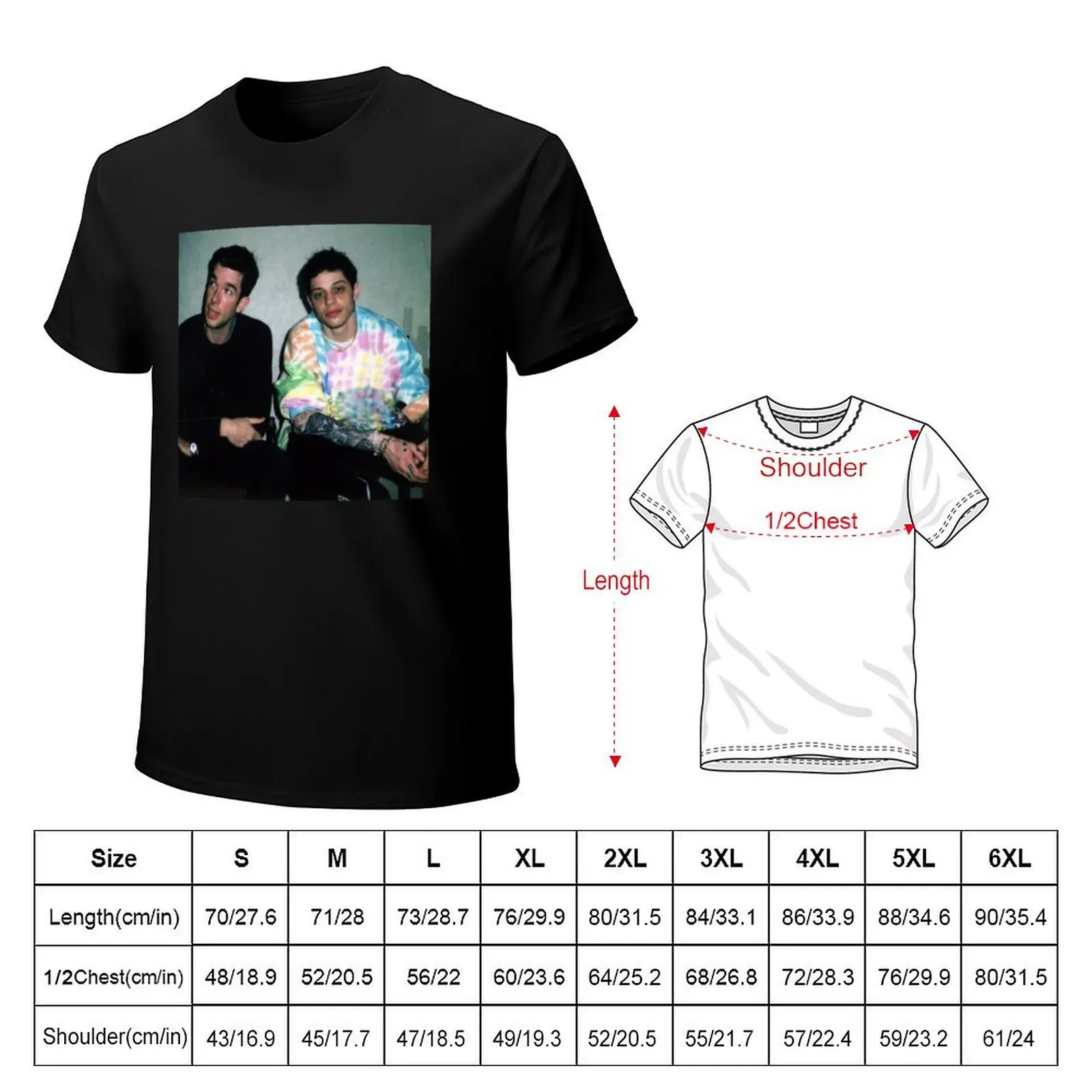 Pete Davidson and John Mulaney T-Shirt Big and Tall Crew Neck Tee